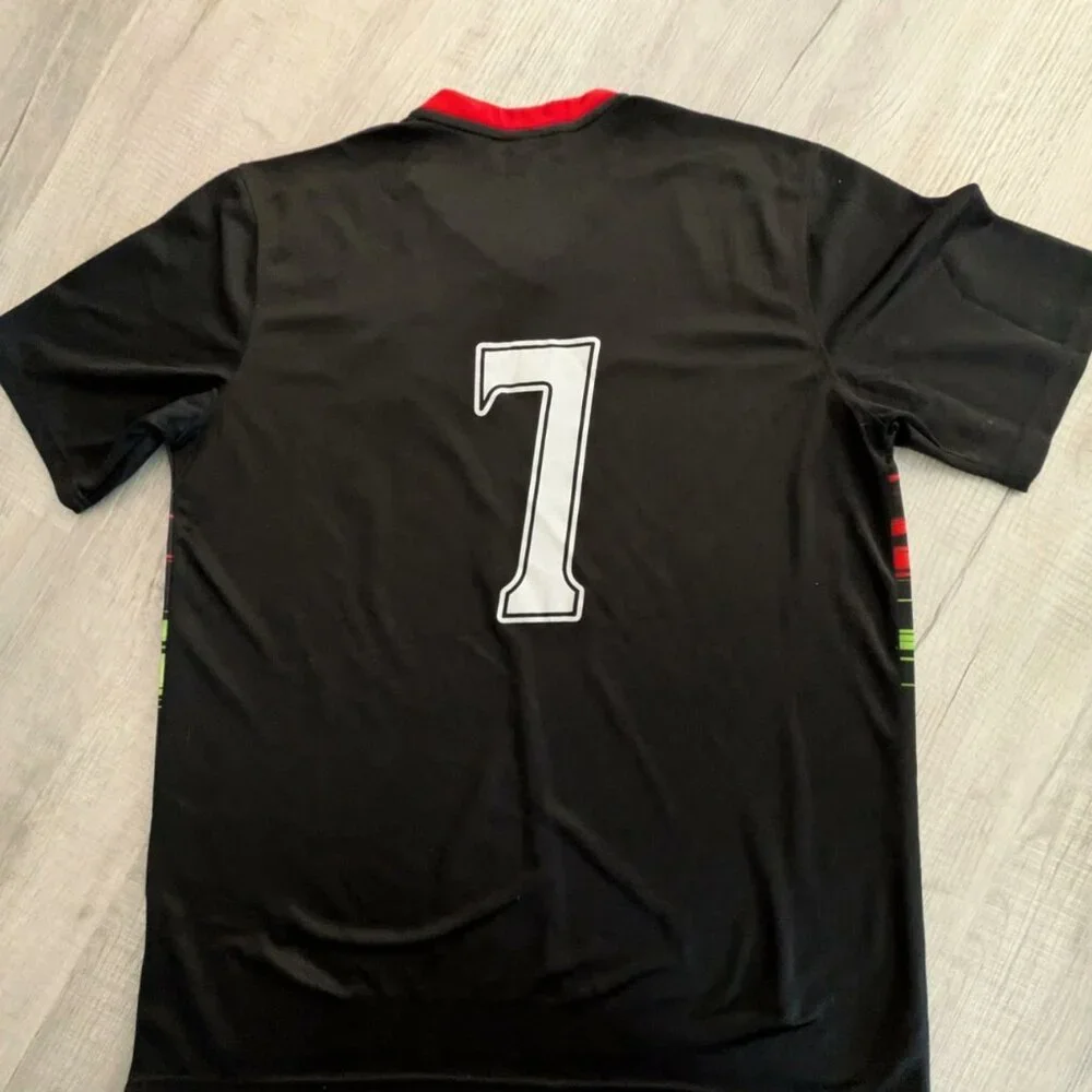 Portugal National Soccer Team Adult 2XL #7 Black Jersey - Picture 2 of 6